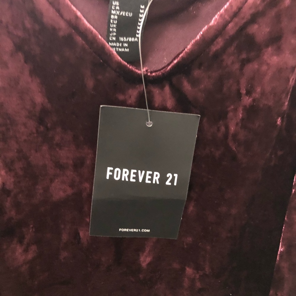 FOREVER 21 BNWT Velvet dress!